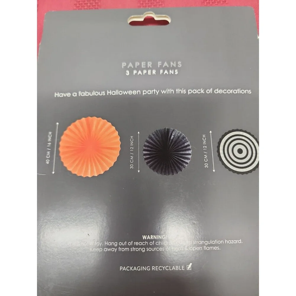 Halloween Party Decor 2 Hanging Chandeliers And A 3 Pack Of Fans New In Package